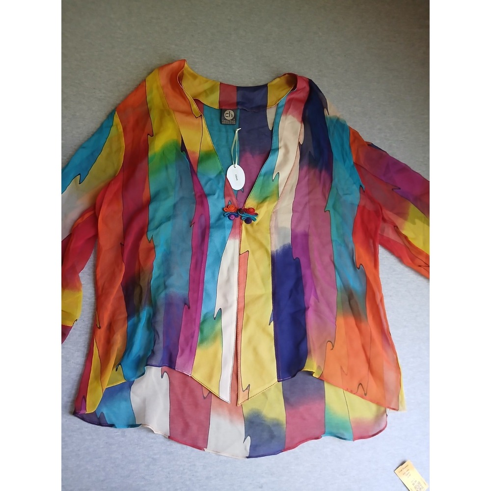 Cocoon House Top XL L / XL Silk Topper Lagenlook Wearable Art Artsy New